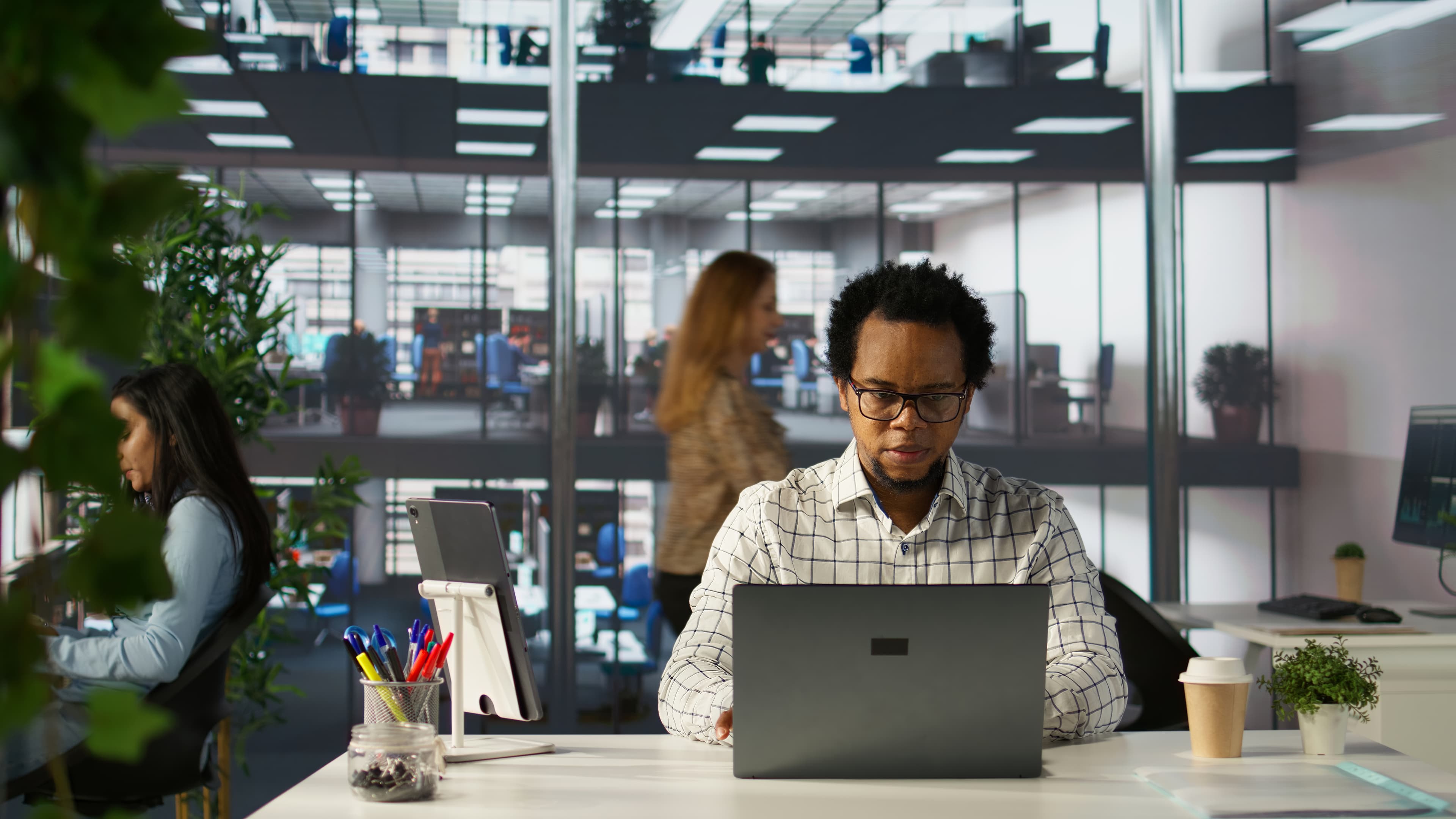 Business manager working
